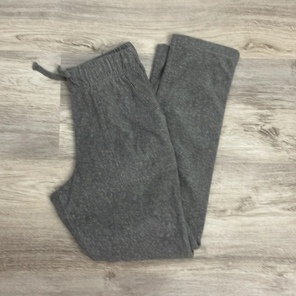 OshKosh B'gosh Gray Velvet Pull On Elastic Drawstring Waist Girls Pants Size 12